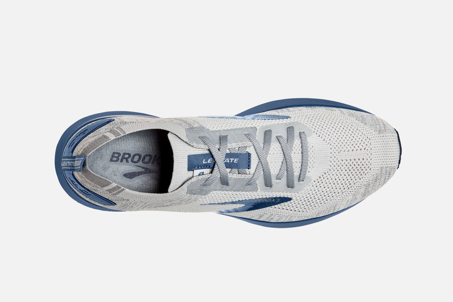 Brooks Levitate 4 Road Running Shoes Mens - White/Blue - CGEBX-0271